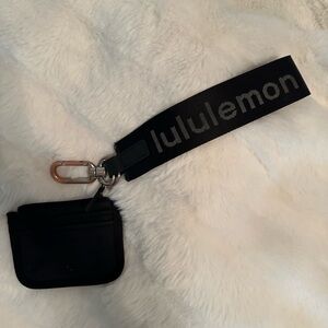 Lululemon Black Keychain Wallet